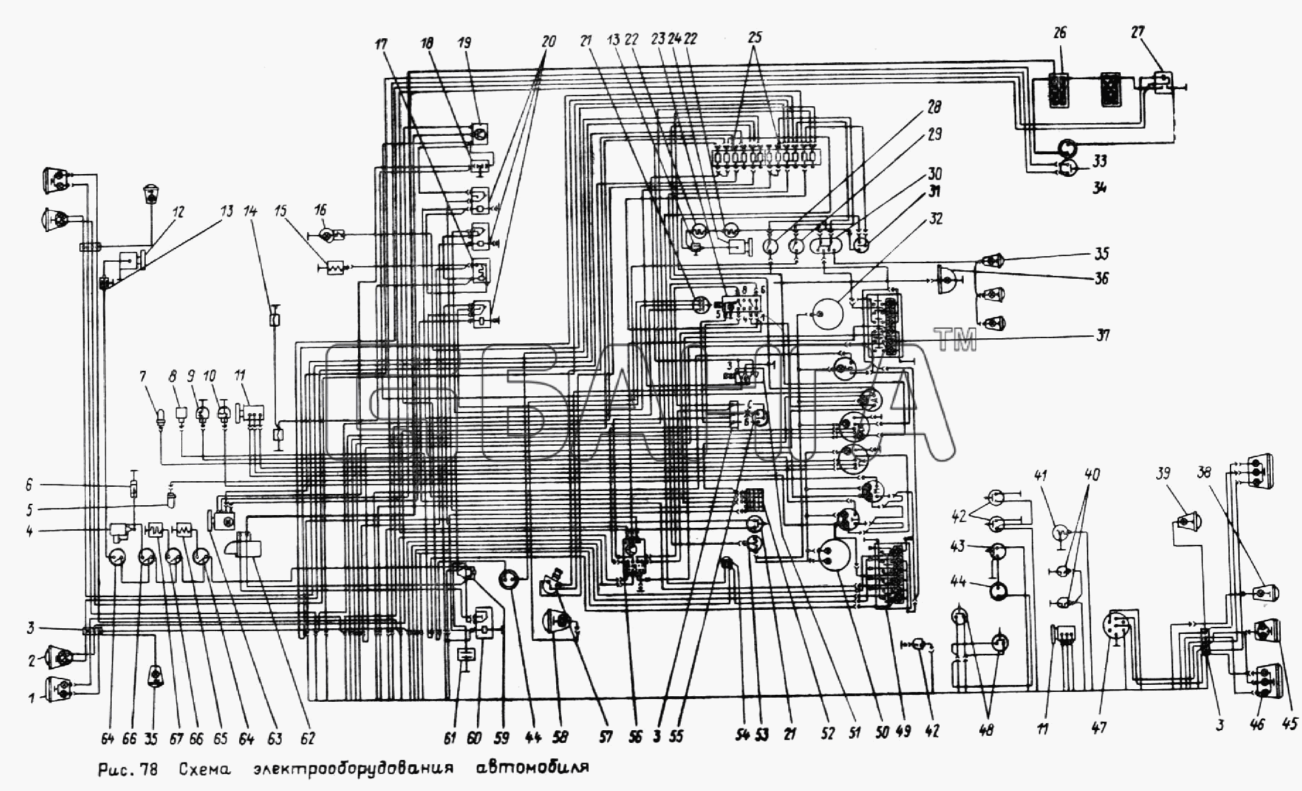 Схема электрооборудования Урал 4320