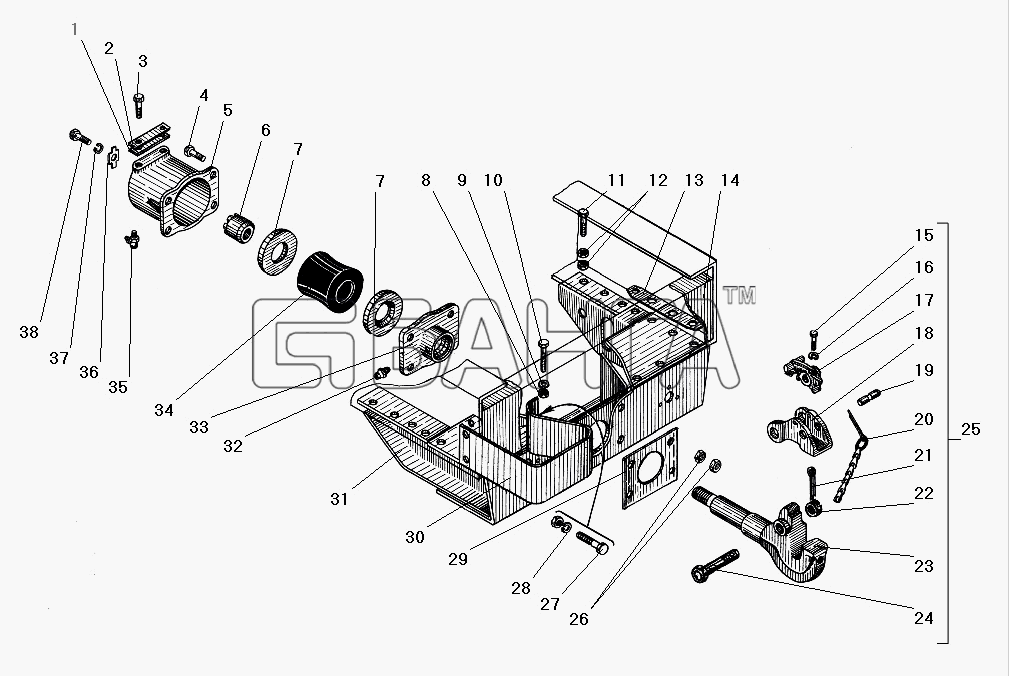 УралАЗ УРАЛ-4320-31 Схема Буксирный прибор (для МО)-115 banga.ua