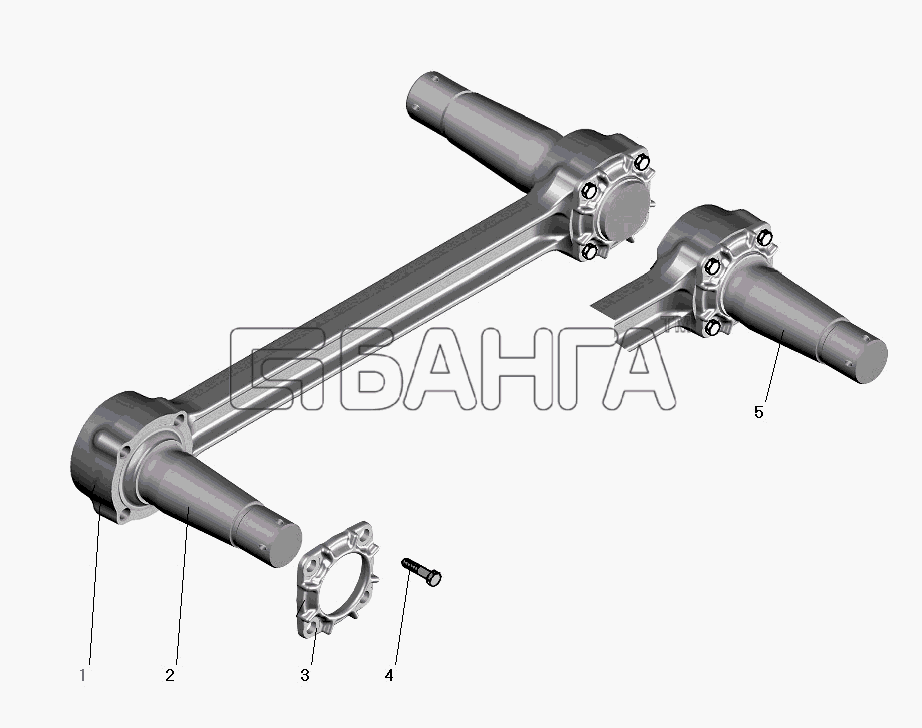 УралАЗ УРАЛ-4320-31 Схема Реактивная штанга (для МО)-117 banga.ua