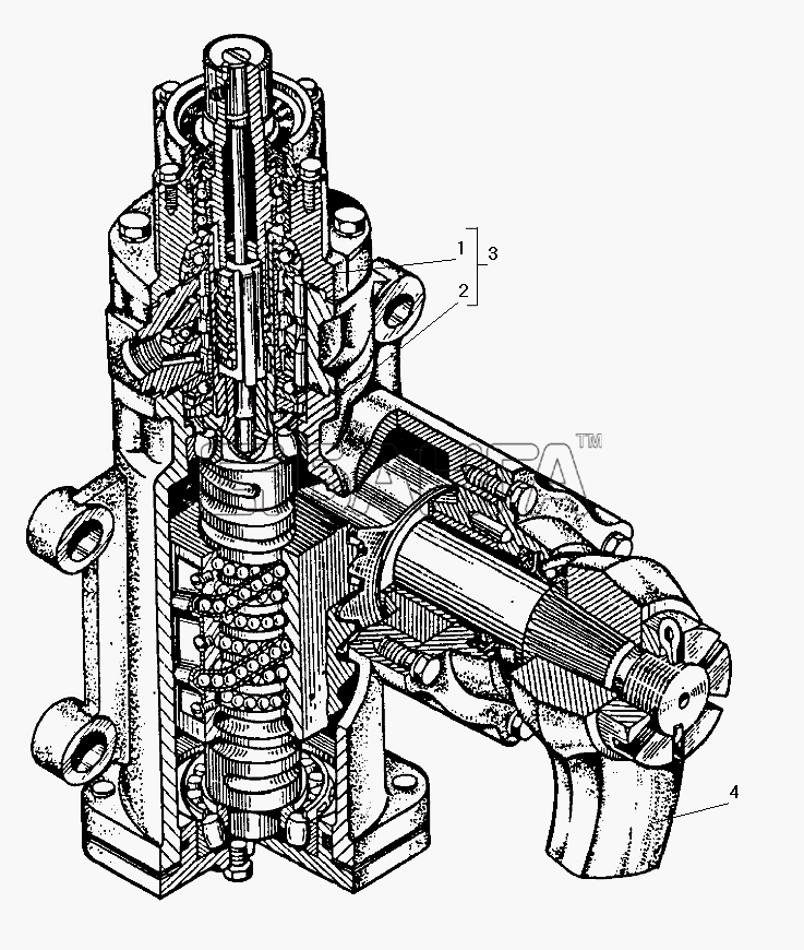 УралАЗ УРАЛ-4320-31 Схема Механизм рулевой 555Я-3400020-10 с banga.ua