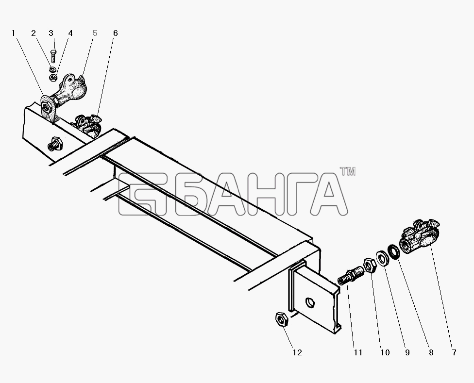 УралАЗ УРАЛ-4320-31 Схема Установка соединительных головок-160