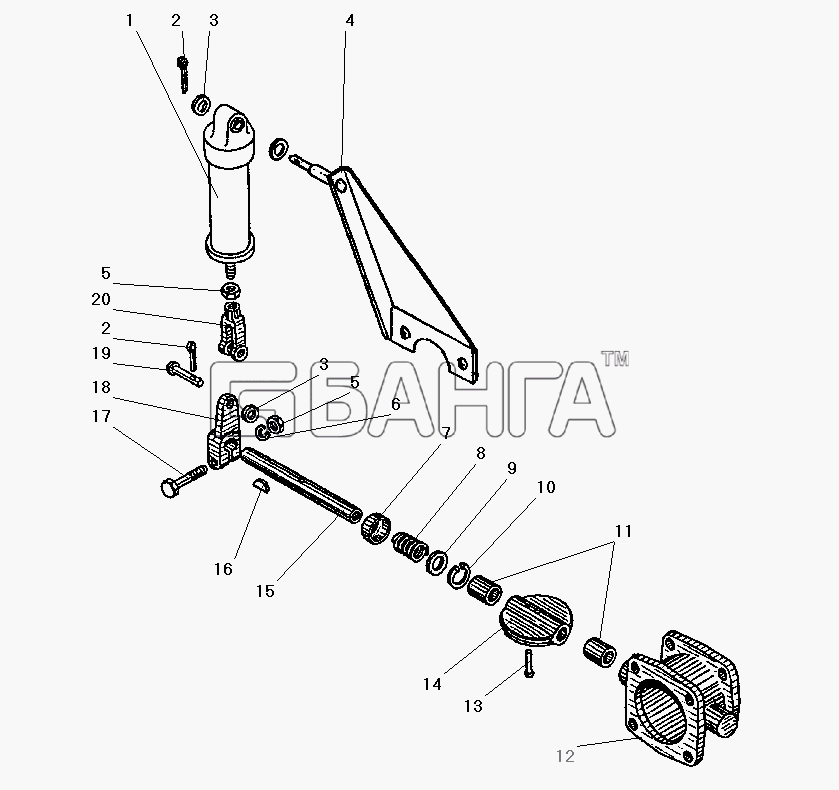 УралАЗ УРАЛ-4320-31 Схема Вспомогательный тормоз-163 banga.ua