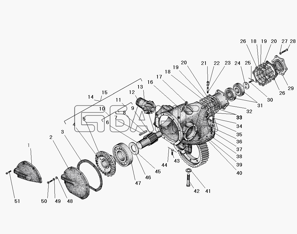 Редуктор заднего моста урал 4320 схема