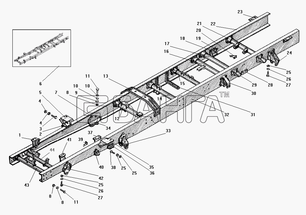 УралАЗ УРАЛ-43206-41 Схема Рама-80 banga.ua