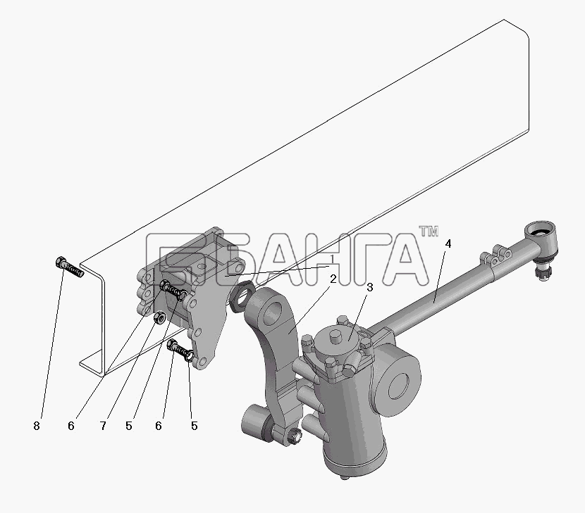 УралАЗ УРАЛ-63685 Схема Рулевой механизм-84 banga.ua