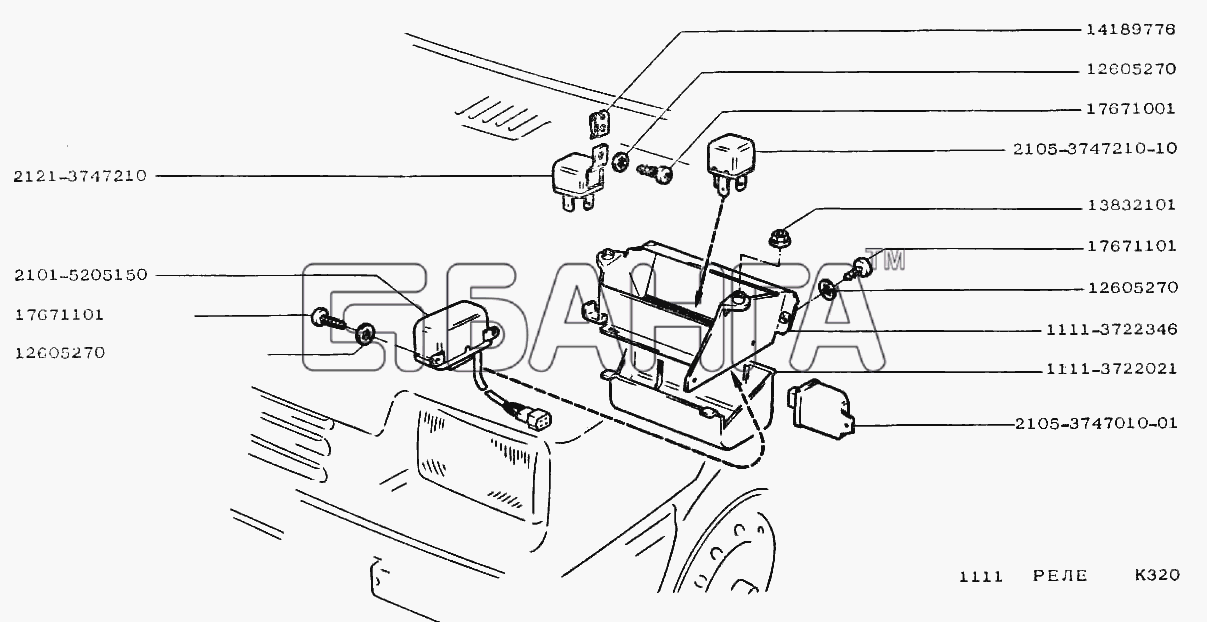 ВАЗ ВАЗ-1111 ОКА Схема Реле-130 banga.ua