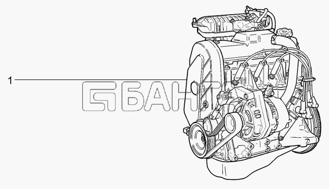 ВАЗ LADA-1117 1118 1119 Схема Двигатель-67 banga.ua