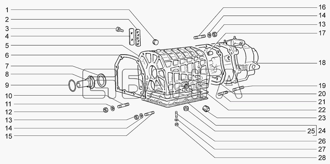 ВАЗ LADA 4x4 M Схема Коробка передач-121 banga.ua