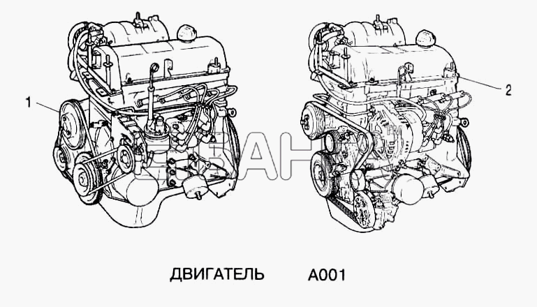 ВАЗ ВАЗ-2123 Схема Двигатель-62 banga.ua