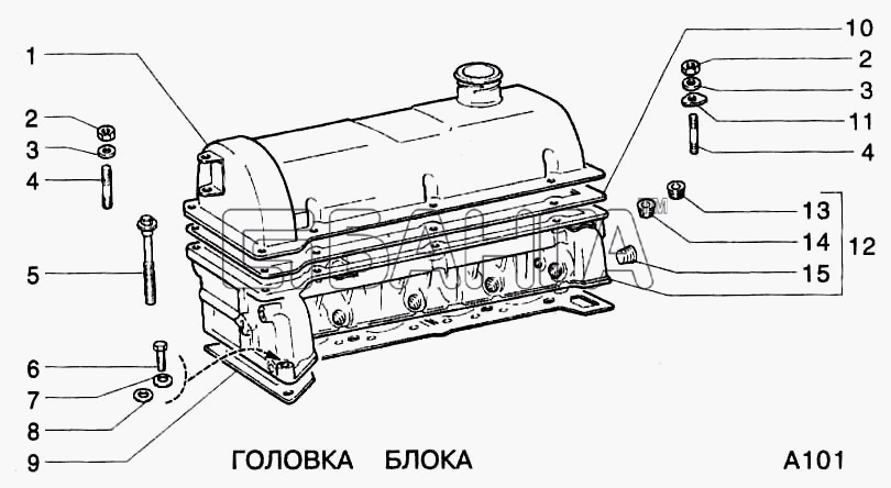 ВАЗ ВАЗ-2123 Схема Головка блока-66 banga.ua