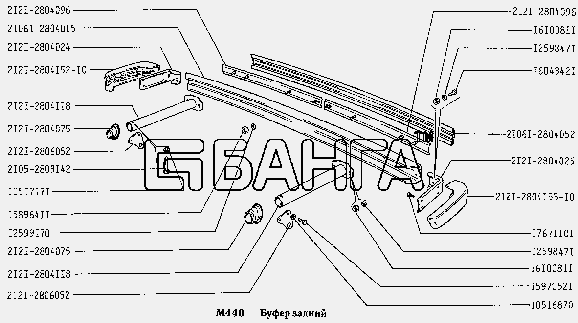 ВАЗ ВАЗ-2131 Схема Буфер задний-278 banga.ua