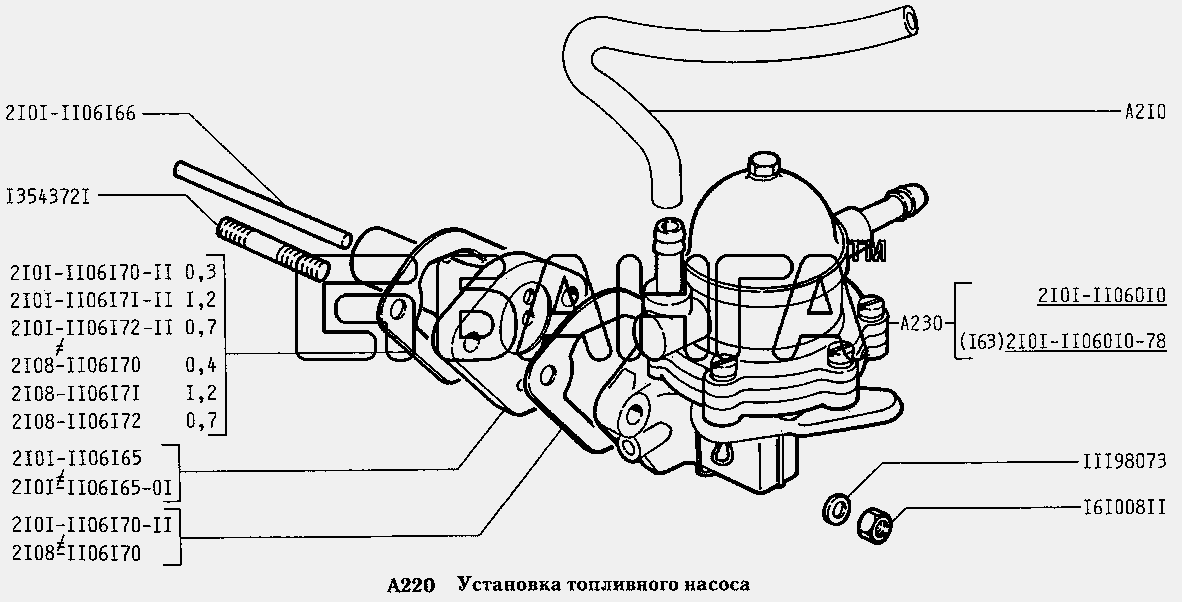 ВАЗ ВАЗ-2131 Схема Установка топливного насоса-30 banga.ua