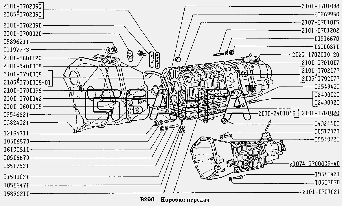 ВАЗ ВАЗ-2131 Схема Коробка передач-108 banga.ua