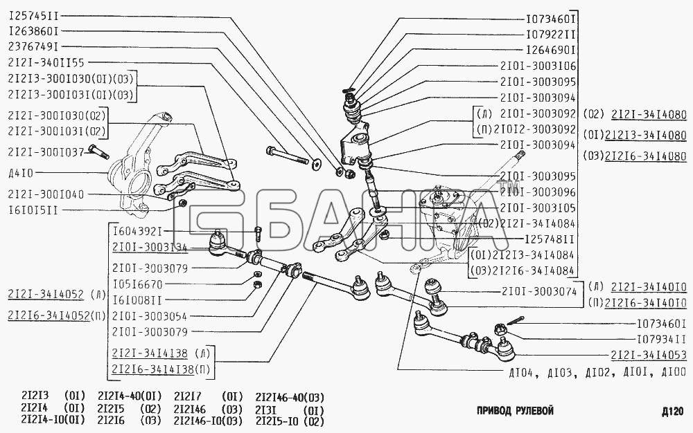 ВАЗ ВАЗ-2131 Схема Привод рулевой-222 banga.ua