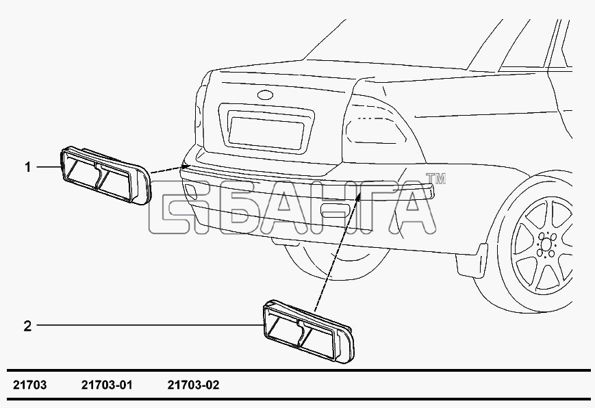 ВАЗ ВАЗ-2170 Приора Схема Дефлекторы вытяжной вентиляции-56 banga.ua