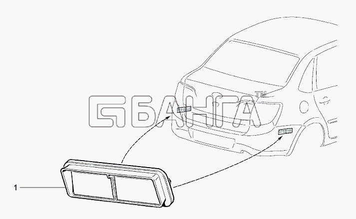 ВАЗ Lada Granta-2190 Схема Дефлекторы вытяжной вентиляции-46 banga.ua
