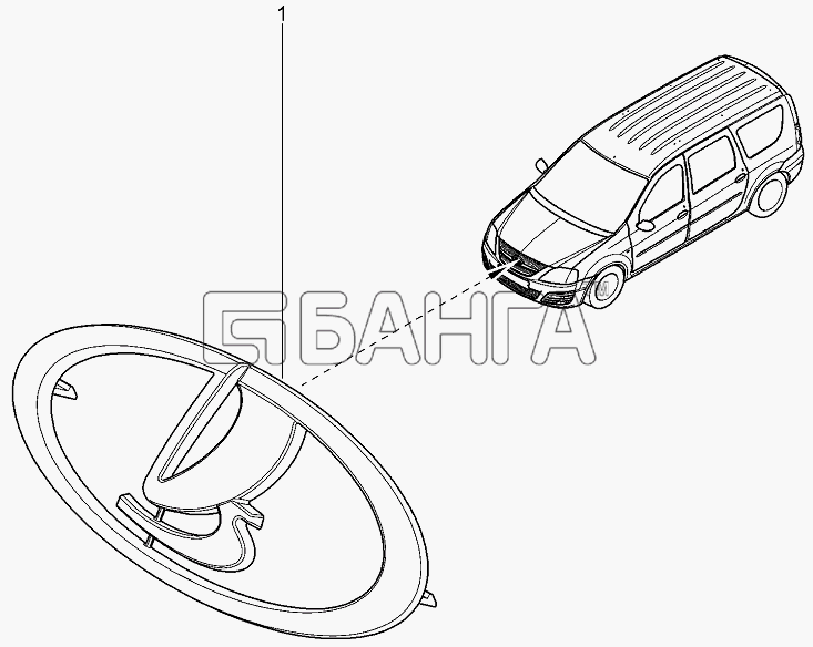 ВАЗ Лада Ларгус 4601 Схема Заводской знак-68 banga.ua