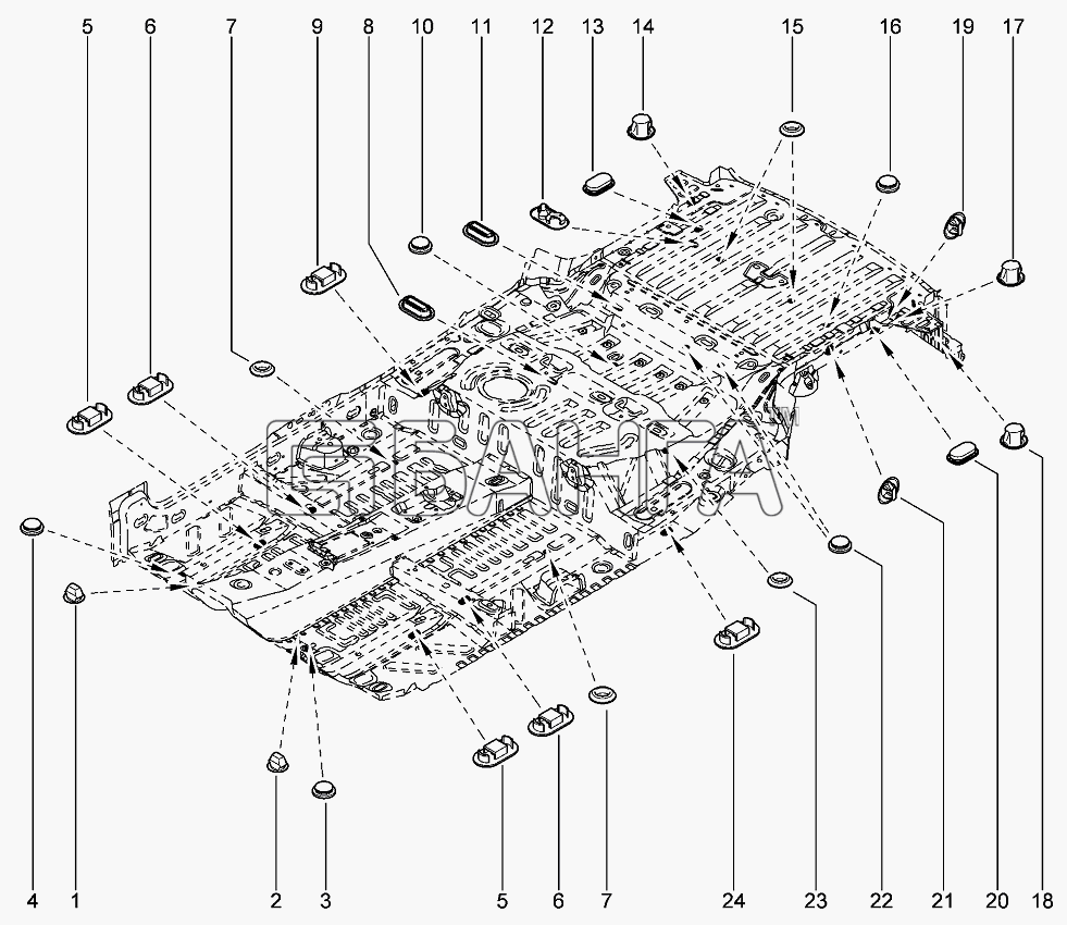 ВАЗ Лада Ларгус 4601 Схема Заглушки-112 banga.ua