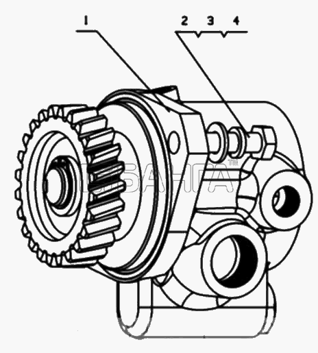 Yuchai YC4D120-30 (D22J1) Схема D7018-3407000 02 Насос рулевого