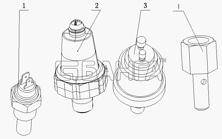 Yuchai YC4D120-20 (D1007) Схема D08G2-3800000 Инструменты и датчики-40