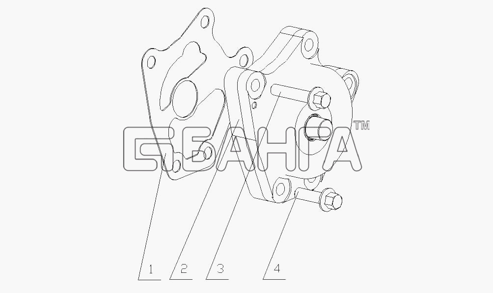 Yuchai YC4D130-30 (D2102) Схема D30-1011000A Масляный насос в сборе-14