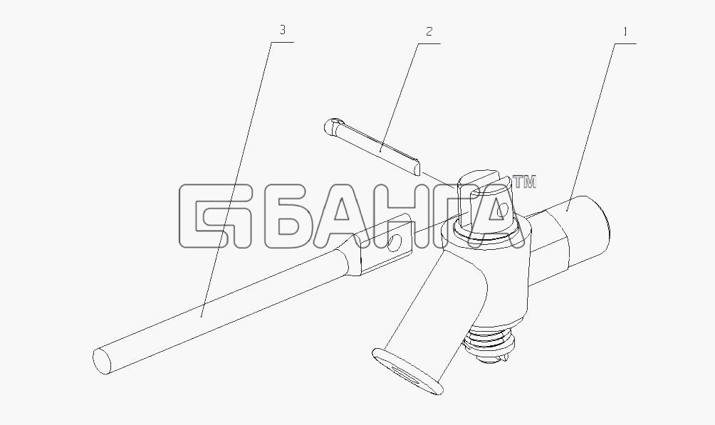 Yuchai YC4D130-30 (D2102) Схема 631-1305000 Выключатель дренажа в