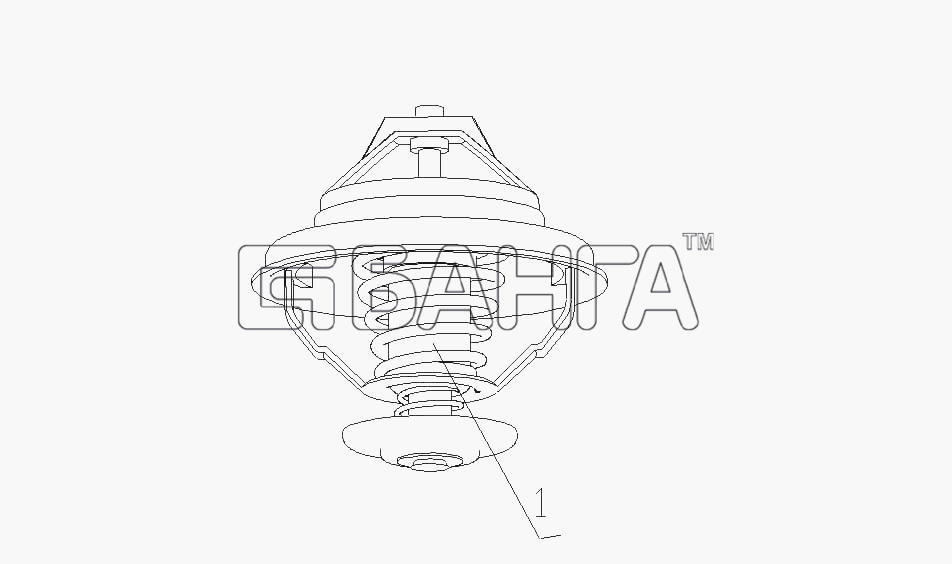 Yuchai YC4D130-30 (D2102) Схема 630-1306010A Восковый термостат-28