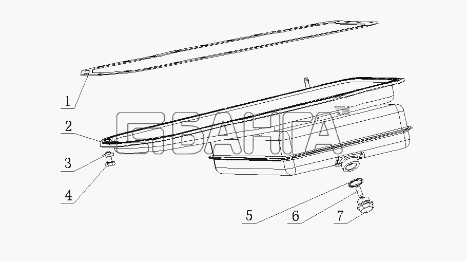 Yuchai YC4E160-20 (E04F1) Схема E05FA-1009000 Масляный поддон в