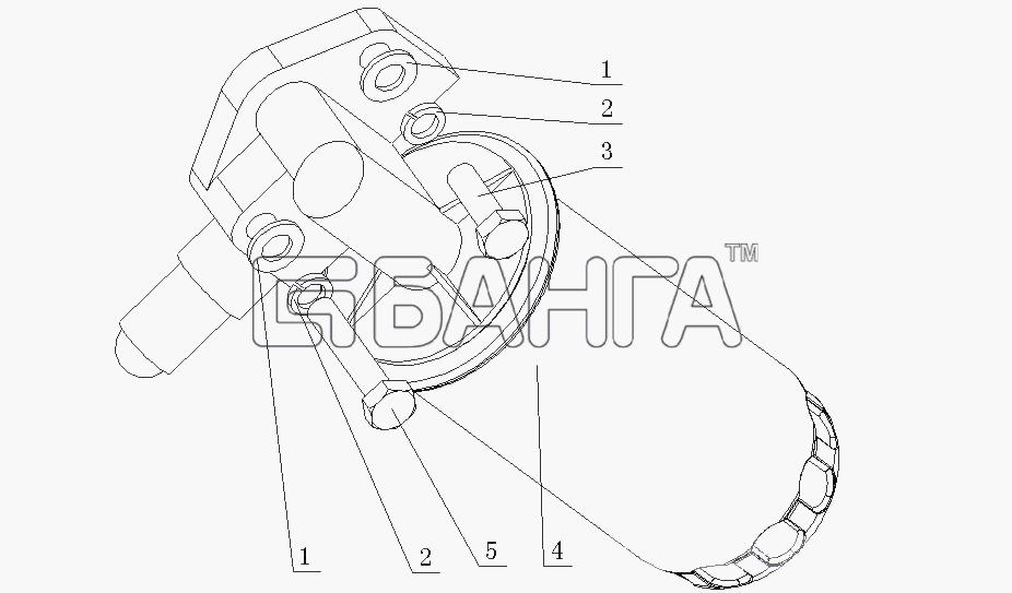 Yuchai YC4E160-20 (E04F1) Схема 530-1012000 Масляный фильтр в сборе-17