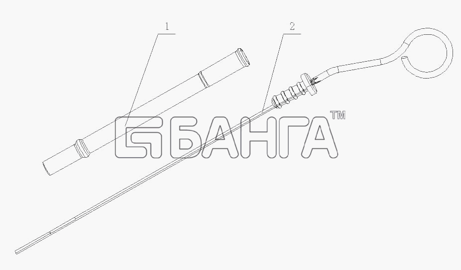 Yuchai YC4F115-30 (F50D1) Схема F50D1-1028000 Масляный щуп в сборе-14