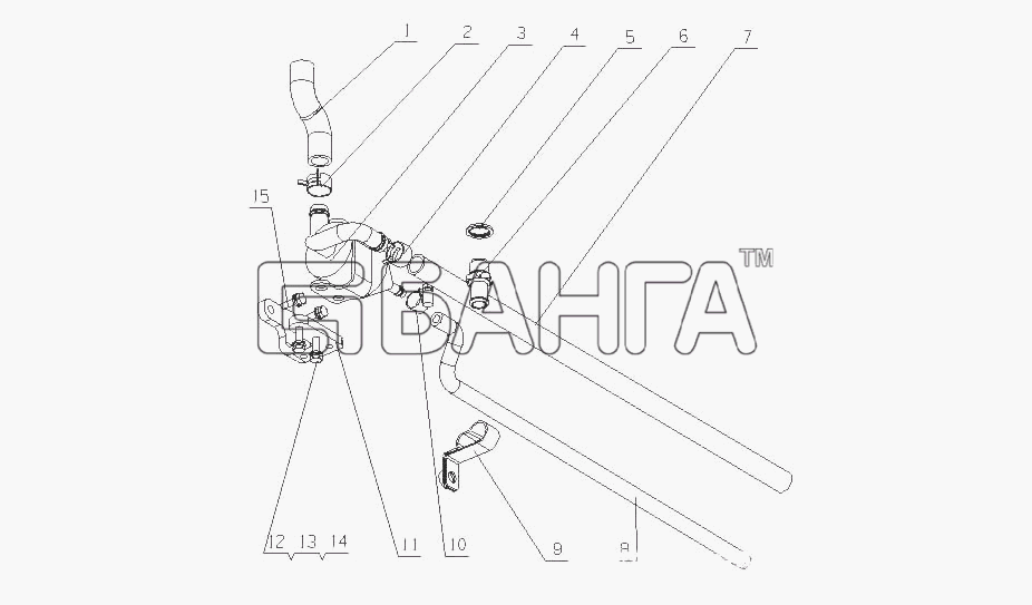 Yuchai YC4F115-30 (F50D1) Схема F50D1-1014000 Устройство вентиляции