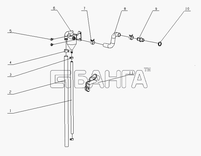 Yuchai YC4F90-23 (F60LA) Схема F3400-1014000 09 Сапун в сборе-18