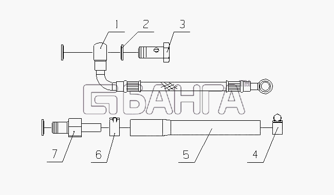 Yuchai YC4F90-23 (F60LA) Схема F6000-3510000 06 Вакуумный насос в