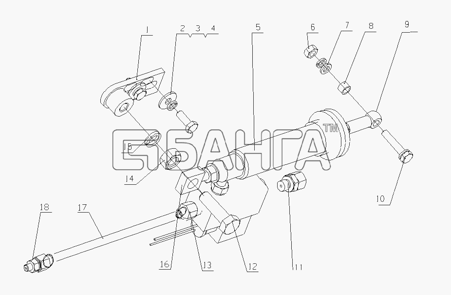 Yuchai YC6A260-20 (A44AB) Схема A4499-1130000 Вспомогательный