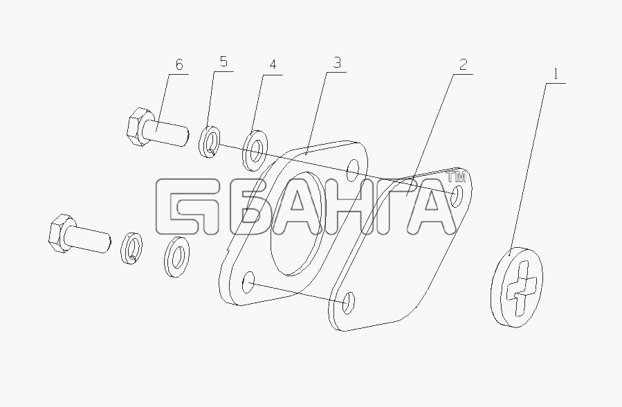 Yuchai YC6G220P-30 (G3FQA) Схема G47HA-3407000 02 Насос рулевого