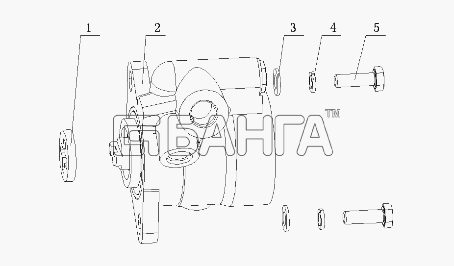 Yuchai YC6G240-20 (G52MA) Схема G60MA-3407000 Насос рулевого механизма