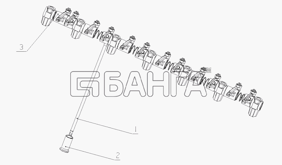 Yuchai YC6G260N-20 (G64HA) Схема G4200-1007000 Система привода