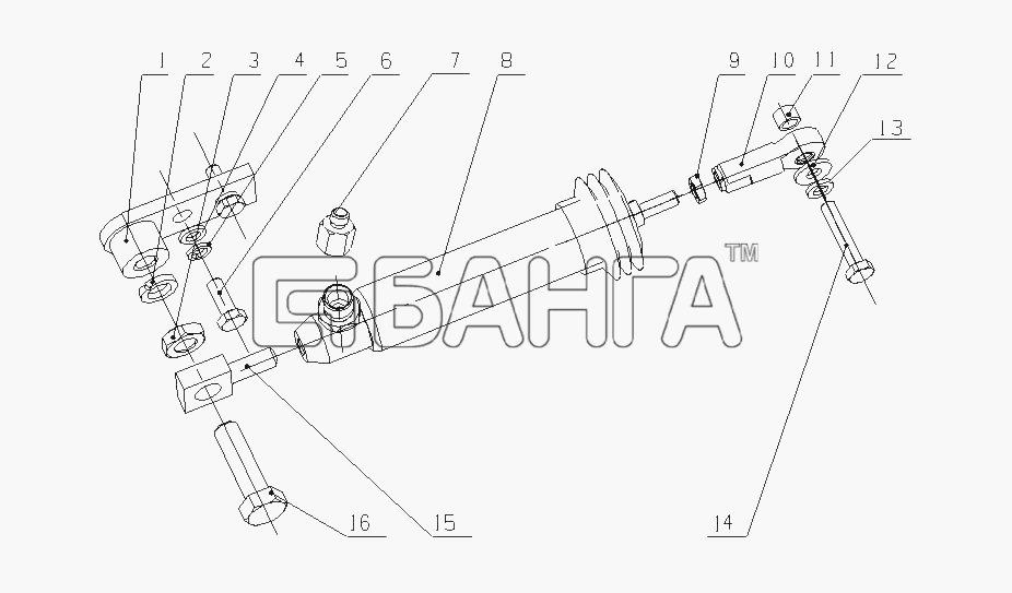 Yuchai YC6G270-20 (G46MB) Схема 171-1115000 Механизм отсечки подачи