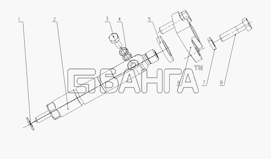 Yuchai YC6G300-20 (G4704) Схема G4700-1112000 Инжектор в сборе-23