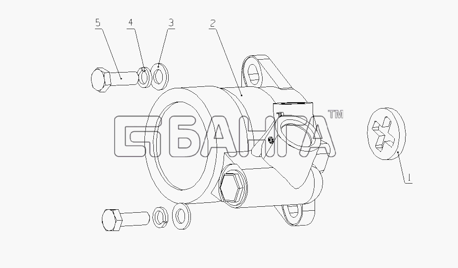 Yuchai YC6G300-20 (G4704) Схема G4704-3407000 Насос рулевого механизма