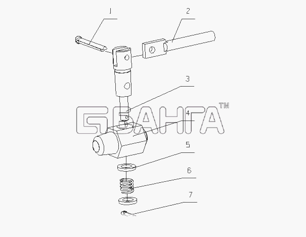 Yuchai YC6L250L-D30 (L7001) Схема 231-1305000 07 Клапан слива в