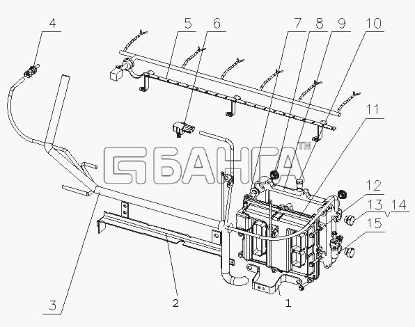 Yuchai YC6L250L-D30 (L7001) Схема L7001-3823000 04 Система управления