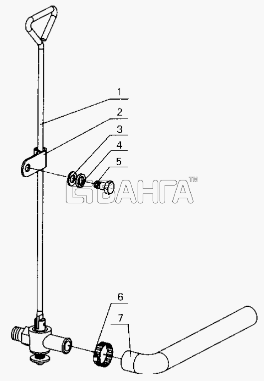 Yuchai YC4112ZQ (ZLQ) Схема 530-1305000 Water drain cock assembly-23