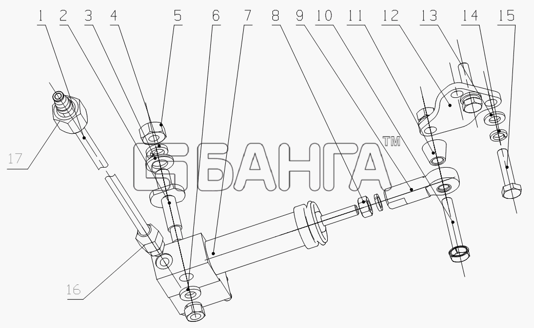 Yuchai YC4G180-20 (G0803) Схема G0803-1115000 Oil Lock-off System