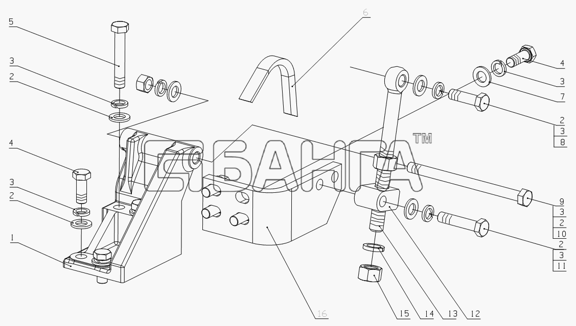 Yuchai YC4G180-20 (G0803) Схема G0404-3701000 Alternator Assembly-34