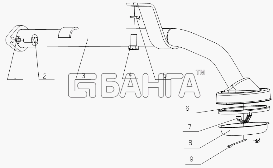 Yuchai YC6G240-30 Схема 150-1010000A Oil Strainer-13 banga.ua