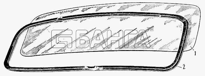 ЗАЗ ЗАЗ 965 Схема Стекло ветрового окна-12 banga.ua
