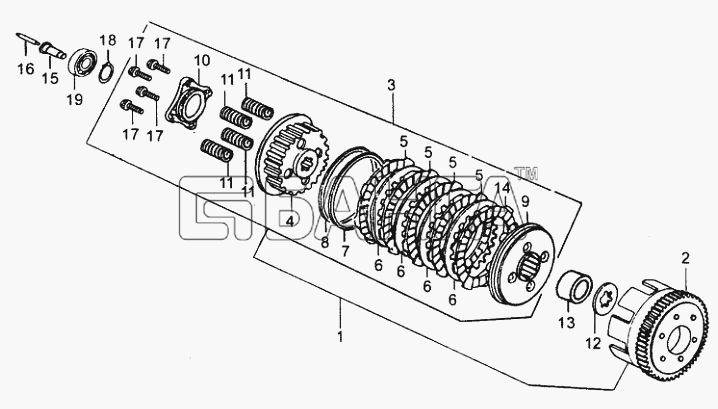 ЗиД Двигатель 163FML-2 Схема Сцепление-8 banga.ua