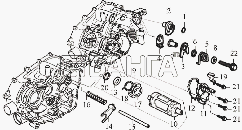ЗиД Двигатель 185 MQ Схема Механизм переключения передач-20 banga.ua