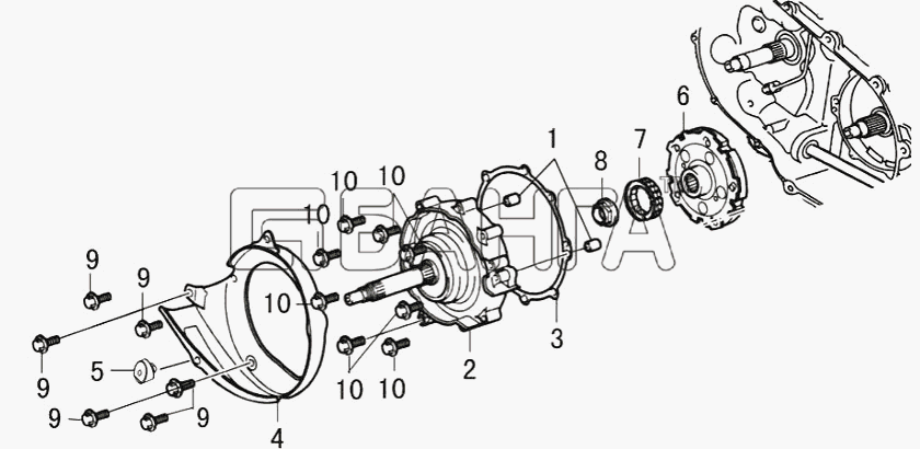 ЗиД Двигатель 185 MQ Схема Автоматическое сцепление-8 banga.ua